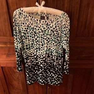 Rafaella tunic new with tag. Size  large. Aqua, white and black.